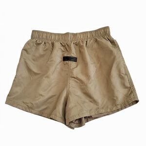 Essentials Fear of God Nylon Athletic Shorts Khaki Tan‎ Size S Unisex Streetwear